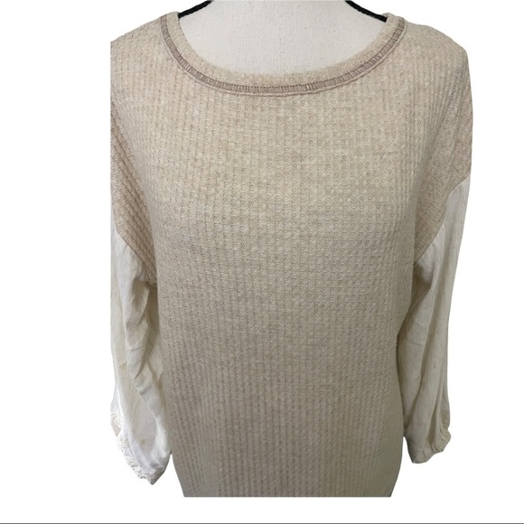 Chrysanthemum color block long sleeves embroidery rayon XS oversized sweatshirt - Picture 11 of 12